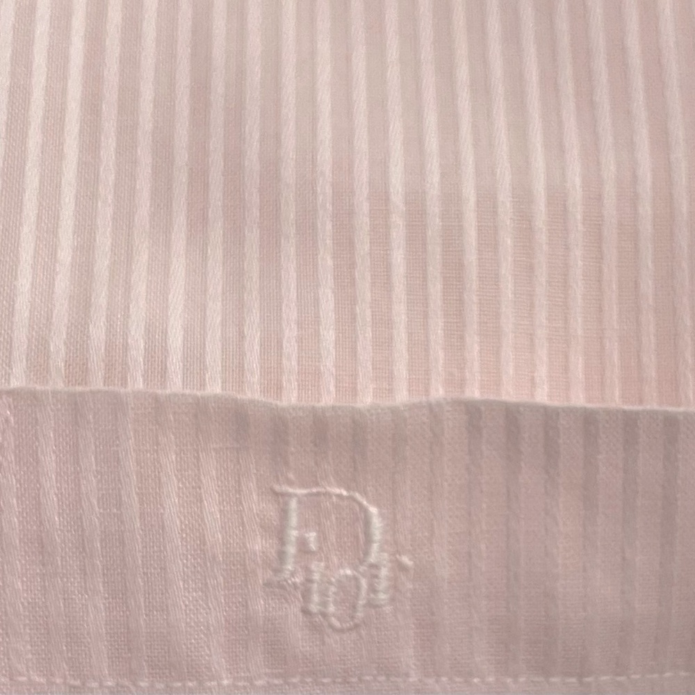 Christian Dior Pink Striped Dress Shirt Men’s 14.5 32/33 Long Sleeve Vintage USA - Picture 12 of 16
